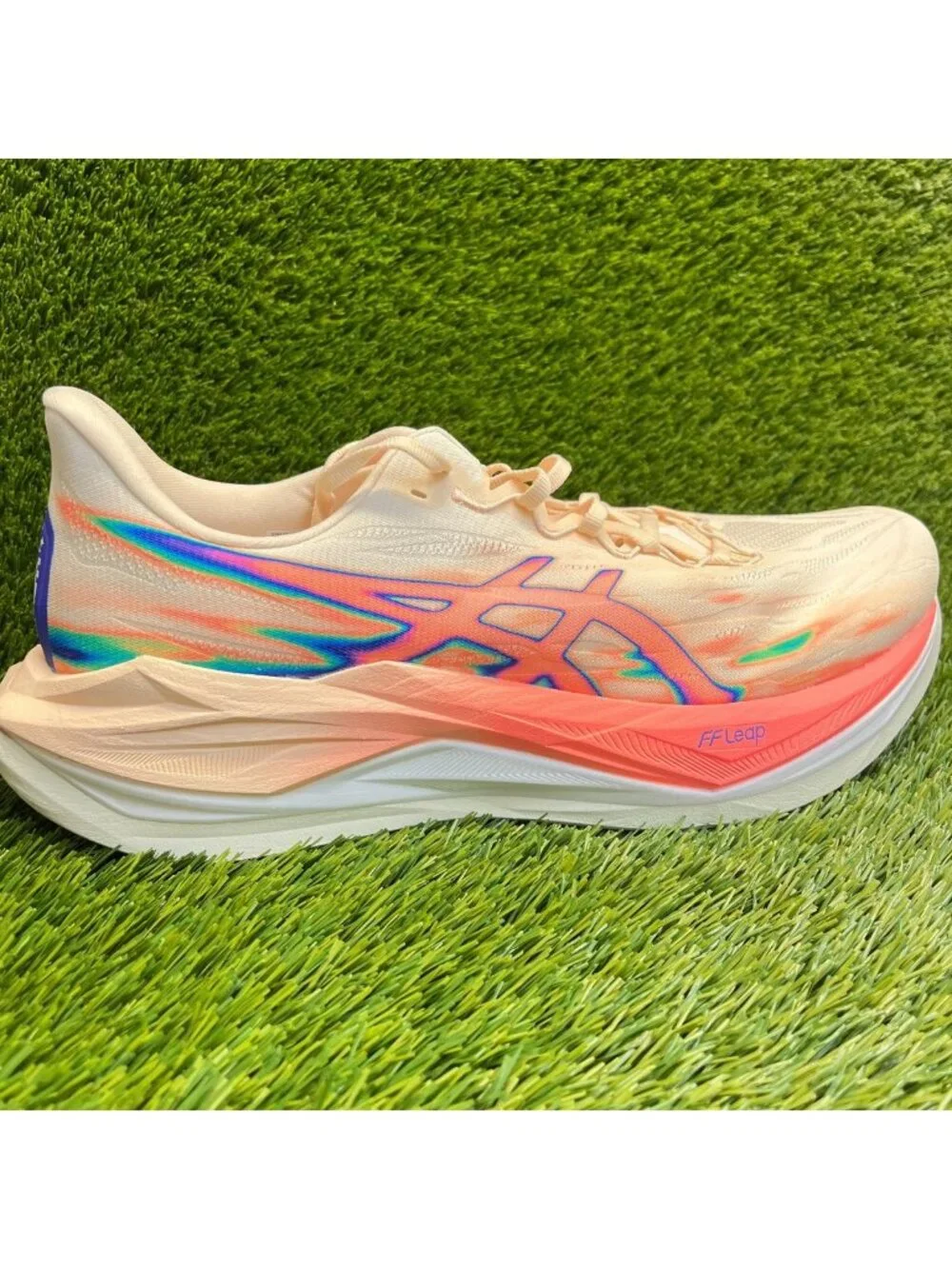 Asics Superblast 3 Mens Size 15 Beige Orange Athletic Running Shoes Sneakers